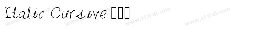 Italic Cursive字体转换